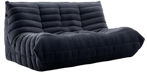 GAOCUNBING Kaminsessel, Vollkompression aus Schwamm, Loungesessel aus weichem Wildleder, Couch ohne Knochen, Lazy Floor Sofa Couch, Sitzsacksofa für Wohnzimmer und Schlafzimmer D,Three People