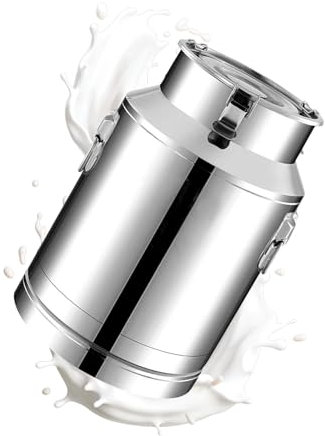 KELUNIS Bidon De Stockage De Lait Bidon à Lait Robuste Bidon De Transport De Lait Seau à Vin Pichet Pour La Maison La Ferme La Cuisine Commerciale,20L