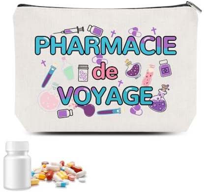 Sac de Rangement Médical de Voyage Organisateur de Portable en Toile pour Trousse Pharmacie de Voyage Sac de Médecine Portable Sacoche pour Médicaments