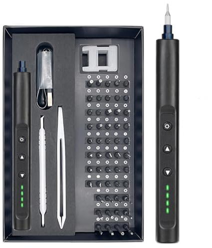 3.7V Electric Screwdriver, Mini Precision Screwdriver Set, 56 Magnetic Bits, Magnetic Storage, 5/32‘’Hex, Repair Tool Kit for Electronics Phone Camera Laptop Watch