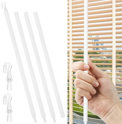 BESPORTBLE Blind Tilt Rod with Hook Window Blinds Accessories 46.06 in Blind Replacement Rod Extra Long Wand Vertical Pull Easy Install Curtain Pull Wand 1 10 Hooks