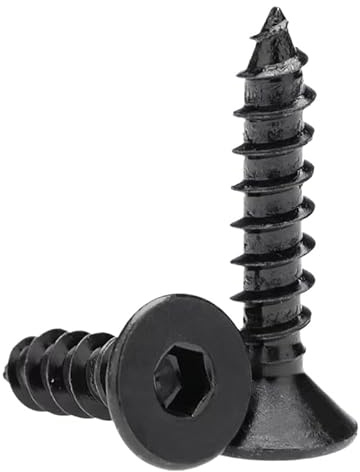 Sechhorn versenkt Schwarze Edelstahl-Innensechskant-Senkkopfschrauben M3-M6(M6 x 16mm)
