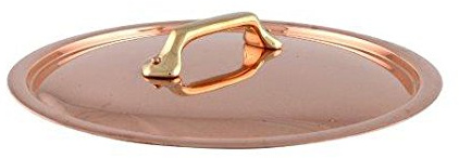 Mauviel M'Heritage M250B 2.5mm Polished Copper & Stainless Steel Lid with Bronze Handles, 6.3-in, Made in France