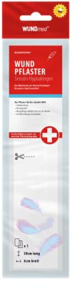 Wundmed 5er Vorteilspack Wund-Pflaster 0,5 m x 6 cm sensitive-hypoallergen, 5 Pack a 0,5m