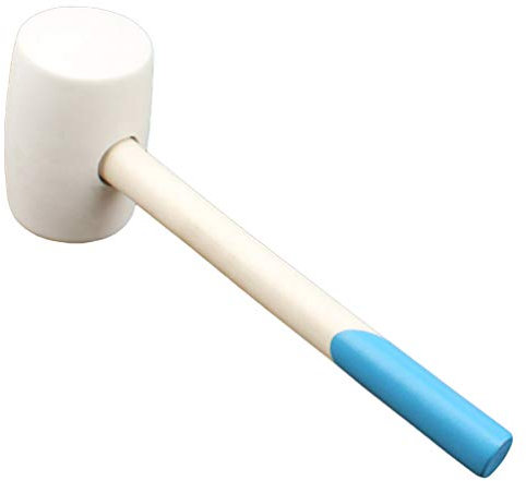 iplusmile 16oz Martillo De Instalación De Baldosas De Mango De Madera Martillo De Goma Antichoque y Antifatiga Herramienta Duradera Para Decoración y Reformas