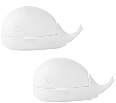 BESTonZON 2 Stücke Kreative Kleine Wale Wäsche Kleidung Schuhe Brubber Pinsel/Waschbecken Form Seife Schüssel für Badezimmer Küche Zubehör