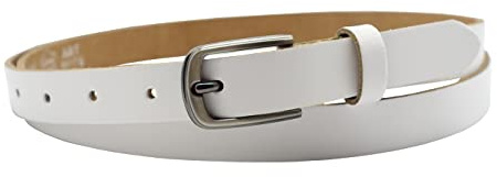 NK Belt GmbH Damen Ledergürtel aus Rindsleder, Made in Germany, Anzug Jeans Gürtel 2cm schmal #SR-07A