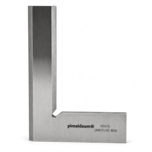 PIMALDAUM® Anschlagwinkel 90°-Haarwinkel, Edelstahl, 100x70 mm | Präzisionswinkel nach DIN 875/00 in Edelstahl 4Cr13