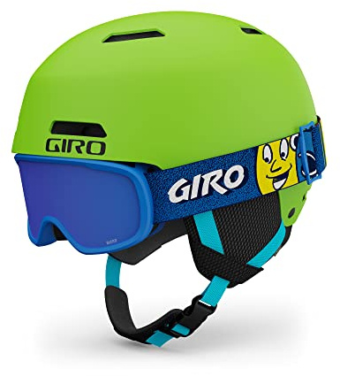 Giro Crue Combo Pack Toddler Ski Helmet - Snowboarding Helmet with Matching Goggles for Kids, Boys & Girls - Paradise Namuk Sunflower - XS (48.5-52 cm)