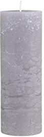 Chic Antique Macon rustikale Stumpenkerze Kerze Antik Altarkerzen 100% Paraffin Lange Brenndauer (Französisch Grau, 20x7 cm)