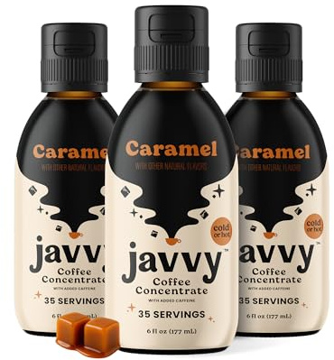 Coffee Concentrate - Cold Brew Coffee, Perfect for Hot or Iced Instant Coffees, Hot Drinks, Cold Brew Concentrate, 3 Pack - Caramel