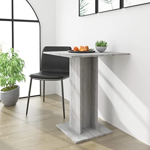 BaraSh Bistrotisch Grau 60x60x75 cm Stehtisch Bistrotisch Bartisch Gartentisch Mosaik Tisch Outdoor Bistrotisch Outdoor Holzwerkstoff