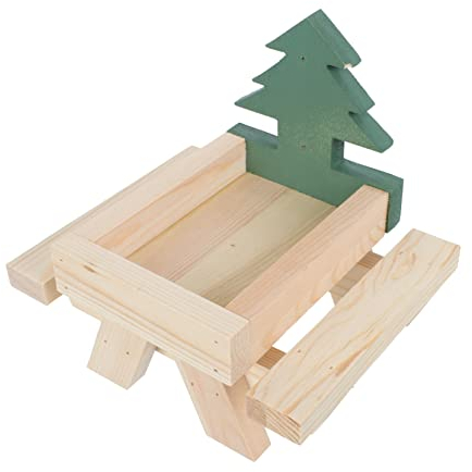 CIMAXIC Eichhörnchen Futterspender Aus Holz Eichhörnchen Picknicktisch Futterständer Futterhalter Picknicktisch Für