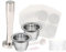 1.Reusable Espresso Capsules Refillable Coffee Pod Stainless Steel Cups Compatible with Nespresso OriginalLine Brewer (2*Pods + 100*Seals(Diameter:37mm) +1*Tamper+ 1*Plastic Scoop + 1*Brush)