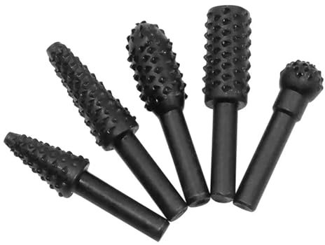 5 Stück rotierende Raspelfeile 1/4 Schaft rotierende Bastelfeilen Raspelgrate Holzbits Schleifleistung Holzbearbeitung Handwerkzeuge Bohrer(01)