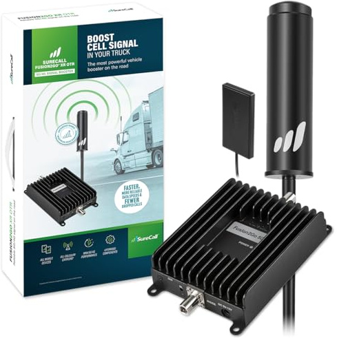 SureCall Fusion2Go XR OTR Cell Phone Signal Booster for Trucks | Boosts 5G & 4G LTE for All US Cellular Carriers Verizon, AT&T, T-Mobile | High-Performance for Large Vehicle, USA Company, FCC Approved