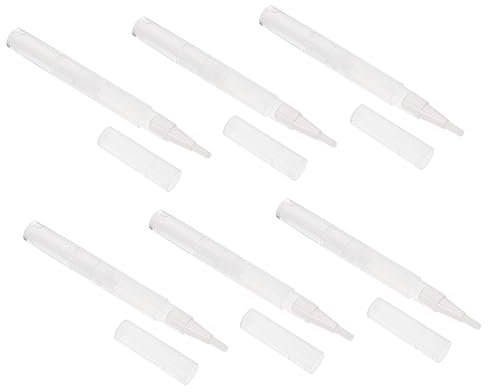 HONMEET 6pezzi Penne Per Cuticole Trasparente Applicatore Portatile Per Cuticole Contenitori Per Lucidalabbra e Oli Per Labbra Perfetti Per Viaggi e Uso Quotidiano