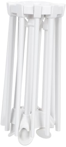 SHOWERORO Étagère Pliable à Pâtes en Abs Blanc Pieds Antidérapants, Support Pratique pour Spaghetti et Vermicelles, Facile à Monter sans Outils, pour Hôtels et Restaurants