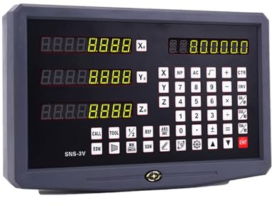 Bilancia lineare digitale accurata SNS-3V SNS-2V Lettura digitale Tornio Fresatrice Dro Display DB9 Segnale TTL 80V a 260V per Fresatrici Torni,Accessori di Montaggio(SNS-2V_1)