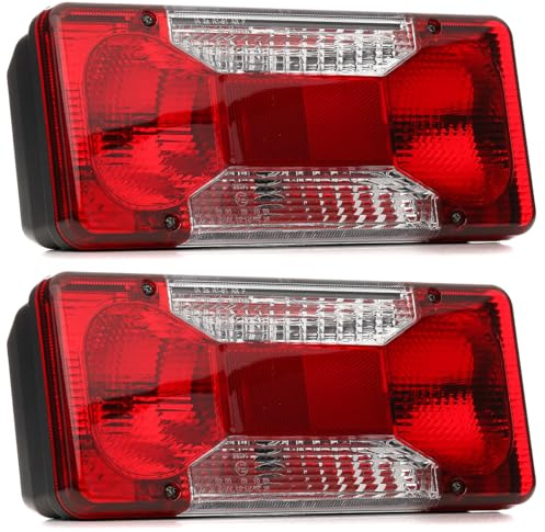 Generisch 2x Rücklicht Rückleuchte Heckleuchte für LKW Pritsche Anhänger Kompatibel mit Iveco Daily 2006- Peugeot Boxer Citroen Jumper Fiat Ducato E-Prüf