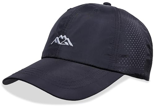 Himozoo Laufkappe Herren, schnelltrocknend, atmungsaktiv, Bergstickerei | Schnelltrocknende Laufkappe Herren, atmungsaktive Sport Cap mit Bergstickerei für Outdoor, Laufen und Wandern