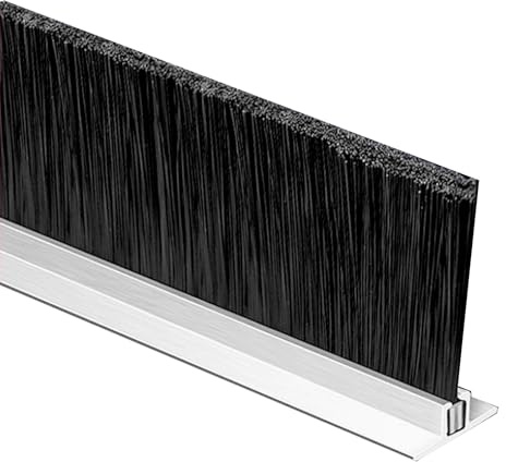 Cepillo de tira de aleación de aluminio tipo T, cepillo de polvo industrial, cepillo de tira for máquina herramienta, cepillo de tira for gabinete, cepillo de sellado inferior de puerta(10cm)