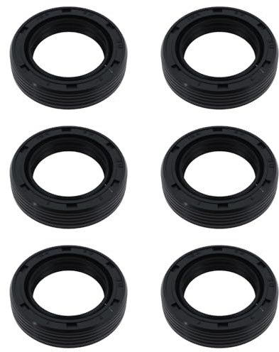 VGOL Lot de 6 joints d'étanchéité pour arbre de mijotage NBR à double lèvre avec ressort en caoutchouc nitrile butadiène 20 x 30 x 7 mm