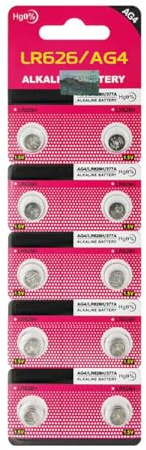 LR626 AG4 SR626SW 376 377 Lot de 10 Piles pour Montre 1,5 V