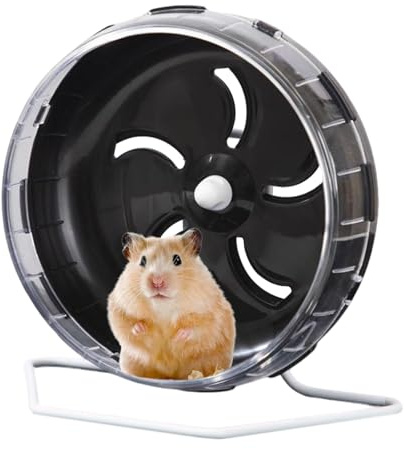 Teksome Hamster löparhjul, träning löpning hamsterhjul justerbar, små husdjur aktivitet multifunktionell bur leksaker för sovrum vardagsrum sovsal