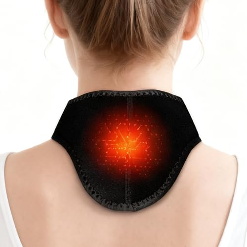 Heated Neck Warmer for Pain, ZMCVOE Neck Heat Pads for Pain Relief with 3 Levels Heat and Vibration, Neck and Shoulder Heat Pad, Heated Neck Wrap for Soreness, Stiffness