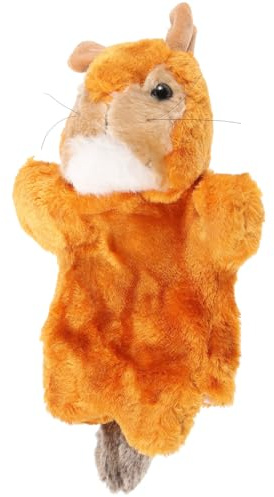 HOOTNEE Plüsch Handpuppe Eichhörnchen Interaktives Tier handspielzeug für Frühe Bildung Fördert Kreativität und Kommunikation bei Kindern Weiches Material für Rollenspiele und Geschichten
