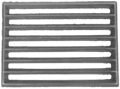 BESTonZON Rectangular Cast Iron Bbq Cooking Grate 25.5X17Cm Fire Pit Grill Rack Charcoal Grill Accessory for Outdoor Camping and Party