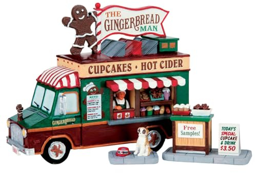 Lemax 63278 - The Gingerbread Man, 3er Set - Lebkuchenmann Weihnachtsdeko Tischmodell