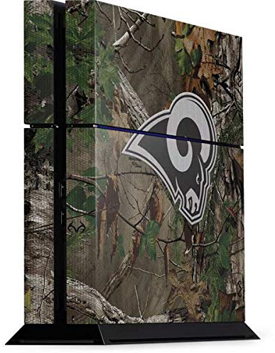 Skinit Decal Gaming Skin Compatible with PS4 Console - Officially Licensed NFL Los Angeles Rams Realtree Xtra Green Camo Design