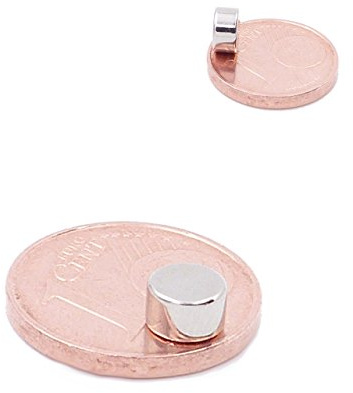 Brudazon | 25 Scheiben-Magnete 5x3mm | N52 Güteklasse - Neodym-Magnete | Ideal für Modellbau, Foto, Whiteboard, Werkstatt, Kühlschrank | Magnetscheibe
