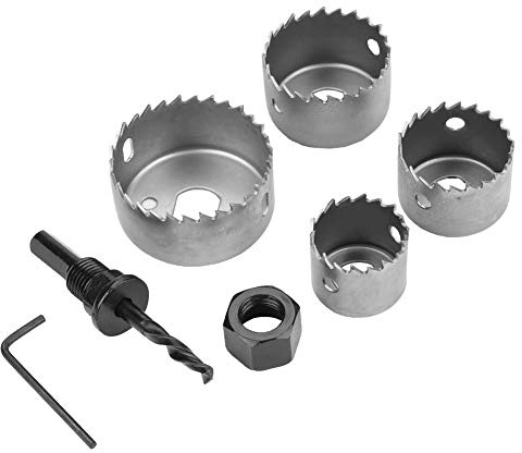 Hyuduo 32/38/44/54Mm High Carbon Steel Hole Drill Bit Saw Set Cutter Tool For Metal Woodworking,Hole Saw