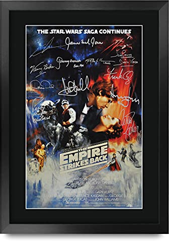HWC Trading Star Wars The Empire Strikes Back A3 Gerahmte Signiert Gedruckt Autogramme Bild Druck-Fotoanzeige Geschenk Für Filmfans