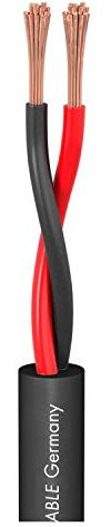 Sommer Cable Meridian SP 225 - Cavo per altoparlante, 2 x 2,5 mm2, in rame ad alta purezza, 10 m, colore: Nero