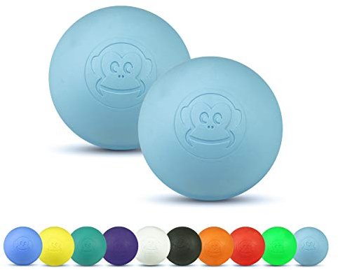 Captain LAX Massageball Original - Lacrosseball 2er Set, aus Hartgummi, mit den Maßen 6 x 6 cm geeignet für Triggerpunkt- & Faszienmassage/Crossfit