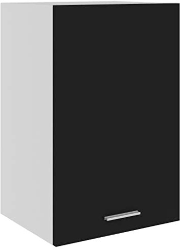 vidaXL Black Chipboard Kitchen Hanging Cabinet 39.5 x 31 x 60 cm