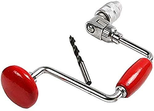 Verschiedene Spezifikationen Swing-Bit-Klammer, Handbohrmaschine Manuelle Handkurbelbohrmaschine mit Bit, Zimmermanns-Klammer für Holzbearbeitungs-Lochstanzwerkzeug, 2 Kiefer, 12 Zoll,2 Kiefer,12