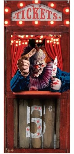 FIESTAS GUIRCA Cubrepuerta de Payaso del Terror