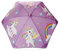 Sonia Originelli Kinder Regenschirm Einhorn Pferde lila rosa mit Klemmschutz Reflektionsstreifen und Namensschild