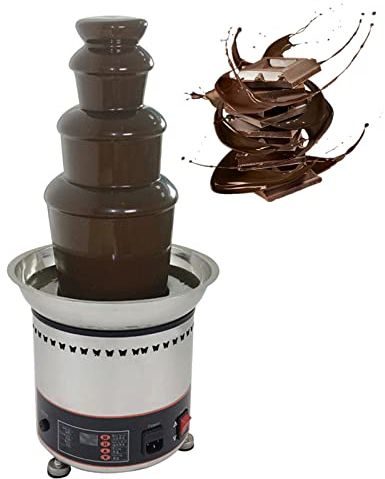 4/5/6/7 Tiers Commercial Chocolate Waterfall Machine, Sauce Melting Pot 30-150℃ Adjustable Temperature,Chocolate Fondue Fountain (4 Tier)