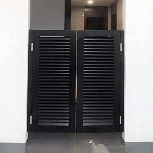 CMYUN Saloontür Schwarze Schwingtürküche, Innencafé-Salontüren Schwingen mit Scharnieren, Kneipe Bar Westtür Restaurant Schwingtür, 70/80/90/100/120cm (Size : W75cmxH90cm(29.5x35.4))