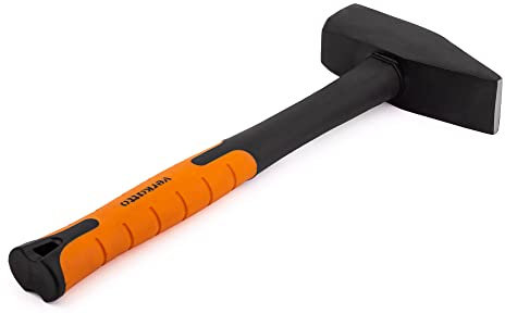 Mivos 1 500 g - tysk typ - mekanisk hammare med smidd stålhuvud och glasfiberhandtag - snickarhammare med ergonomiskt halkfritt handtag