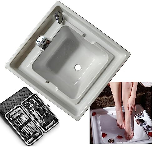 Pedicure Foot Spa,Portable Foot Spa Bathtub,embedded Foot Bath,feet Spa Tub With 19-piece Set For Manicure, Pedicure Spa Chair Sink, Sink Spa Foot Shower Wash Salon, Massage Foot, For Pedicure Chair (