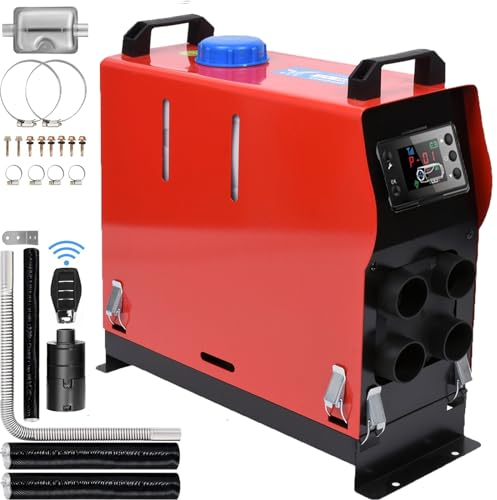 Gtzly CalefaccióN Estacionaria, Calentador de Estacionamiento de Aire DiéSel PortáTil de 12v/24v con Pantalla de Interruptor LCD Mejorada Y Control Remoto, Calentamiento RáPido (Color : 12V)