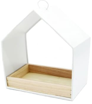UNUS Garden Vogelfutterhaus Zink zum Aufhängen Futterhaus für den Garten | Vogelhaus mit herausnehmbarer Futterschale
