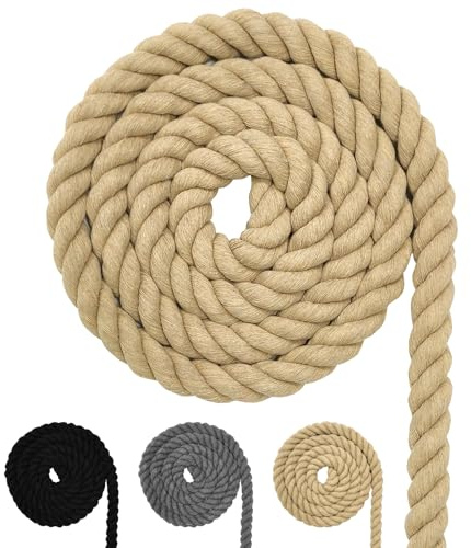 Baumwollkordel, Hellbraun Makramee-Garnseil, viele Größen Baumwollseil für DIY-Bastelarbeiten, Geschenke (Hellbraun 20mm(5M))